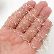 Sterling Silver Oval & Round Link Chain